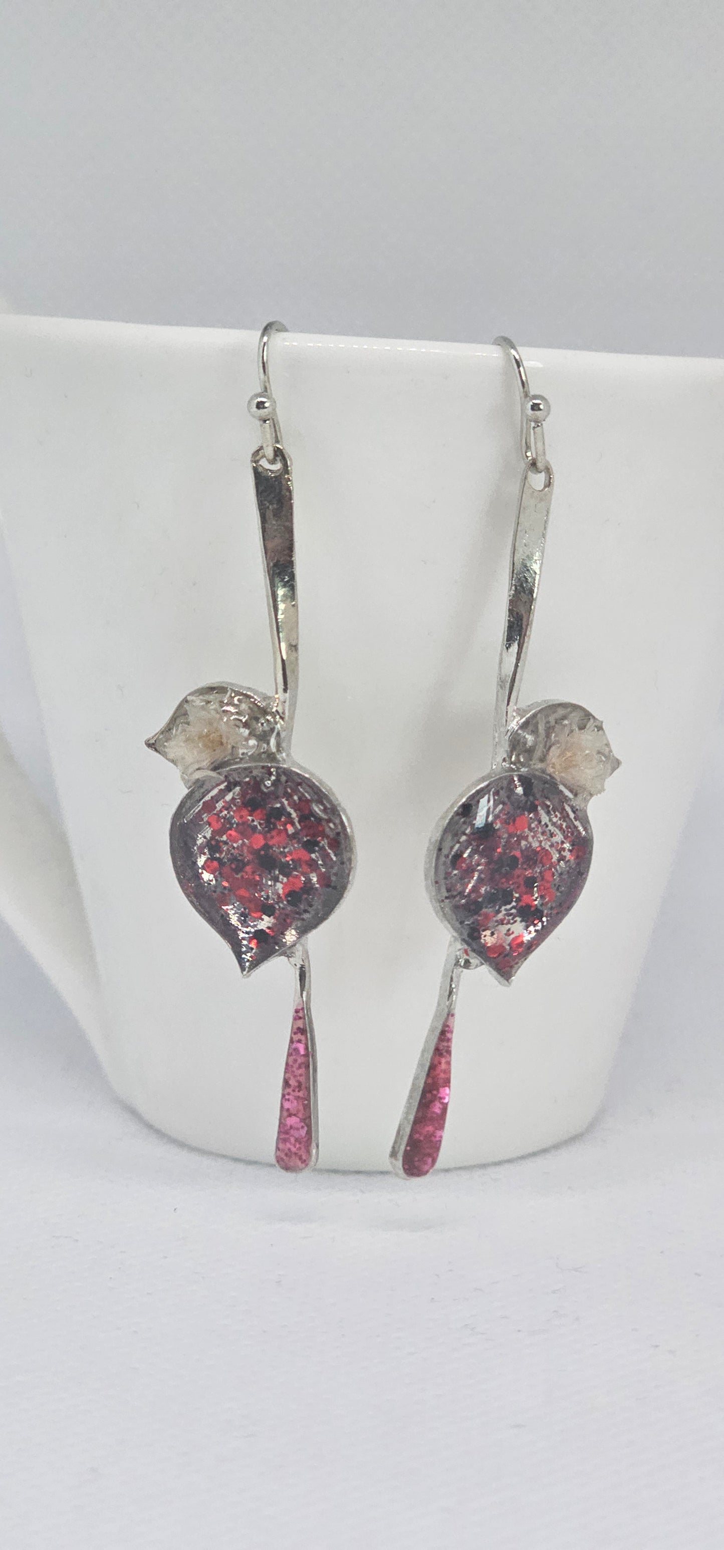 Bird & Pomegranate Resin Earrings/Gentle Collection image 0