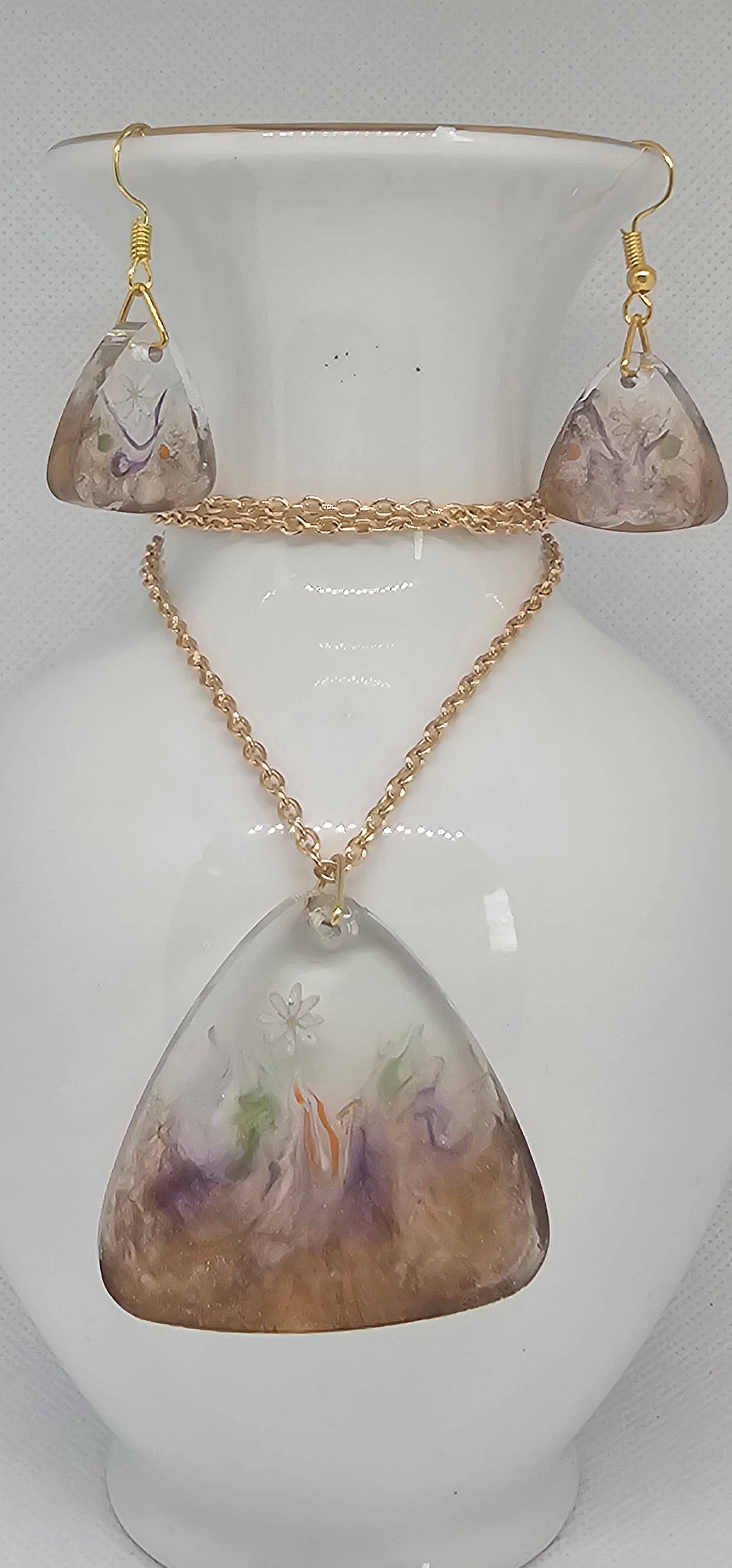 Earth Bloom Set – Earrings & Necklace | Gentle Collection image 0