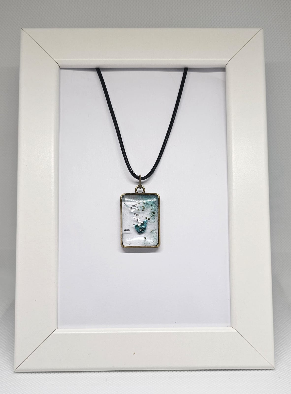 Sea Mist - Handmade Resin Pendant Necklace