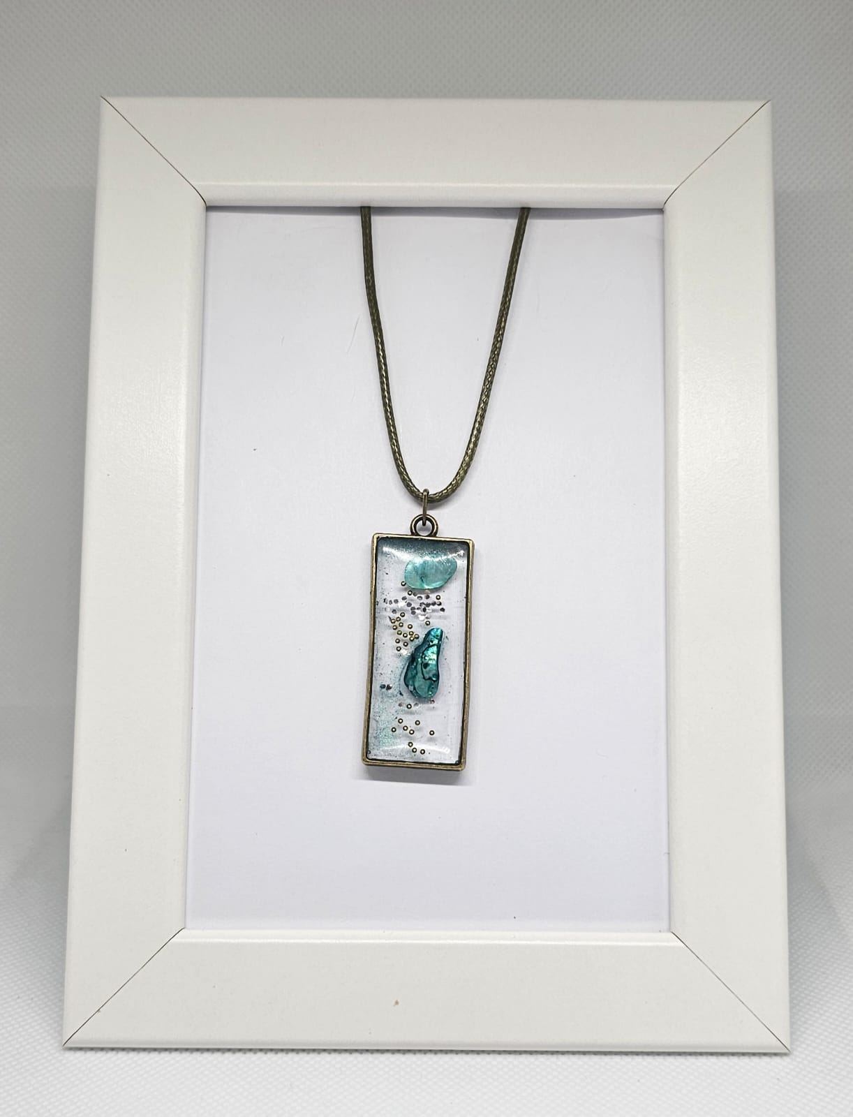 Ocean Droplets Handmade Resin Pendant Necklace
