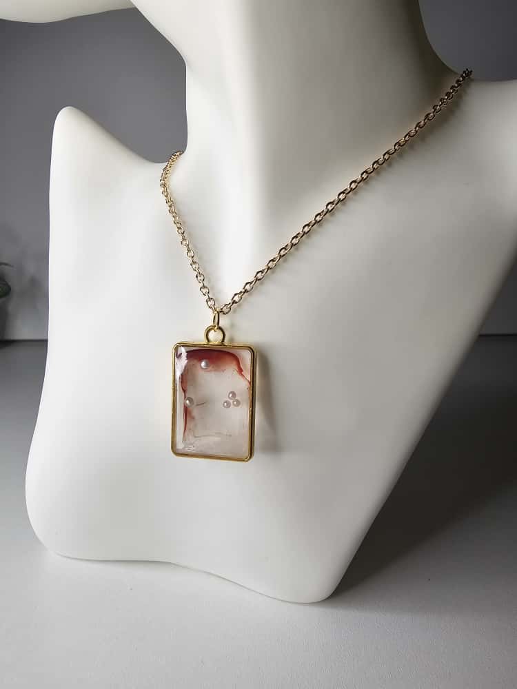 Handmade – Rose Mist Resin Necklace