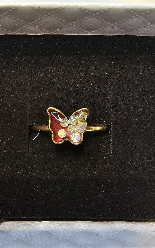 Butterfly Resin Ring – Handmade Statement Rings– One Size (Adjustable)