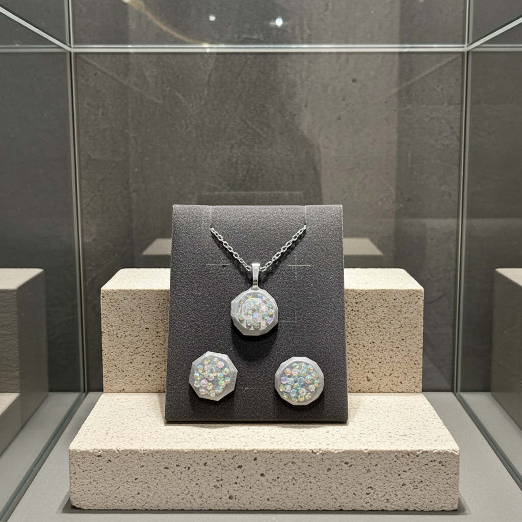 Handmade Opalescent Resin Jewellery Set | Necklace & Earrings – Resin & Root