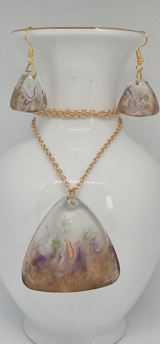 Earth Bloom Set – Earrings & Necklace | Gentle Collection image 0