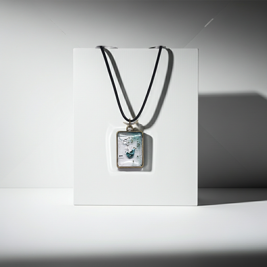 Sea Mist - Handmade Resin Pendant Necklace