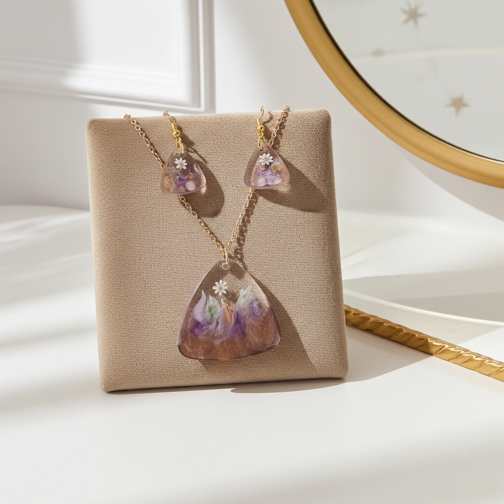 Earth Bloom Set – Earrings & Necklace | Gentle Collection