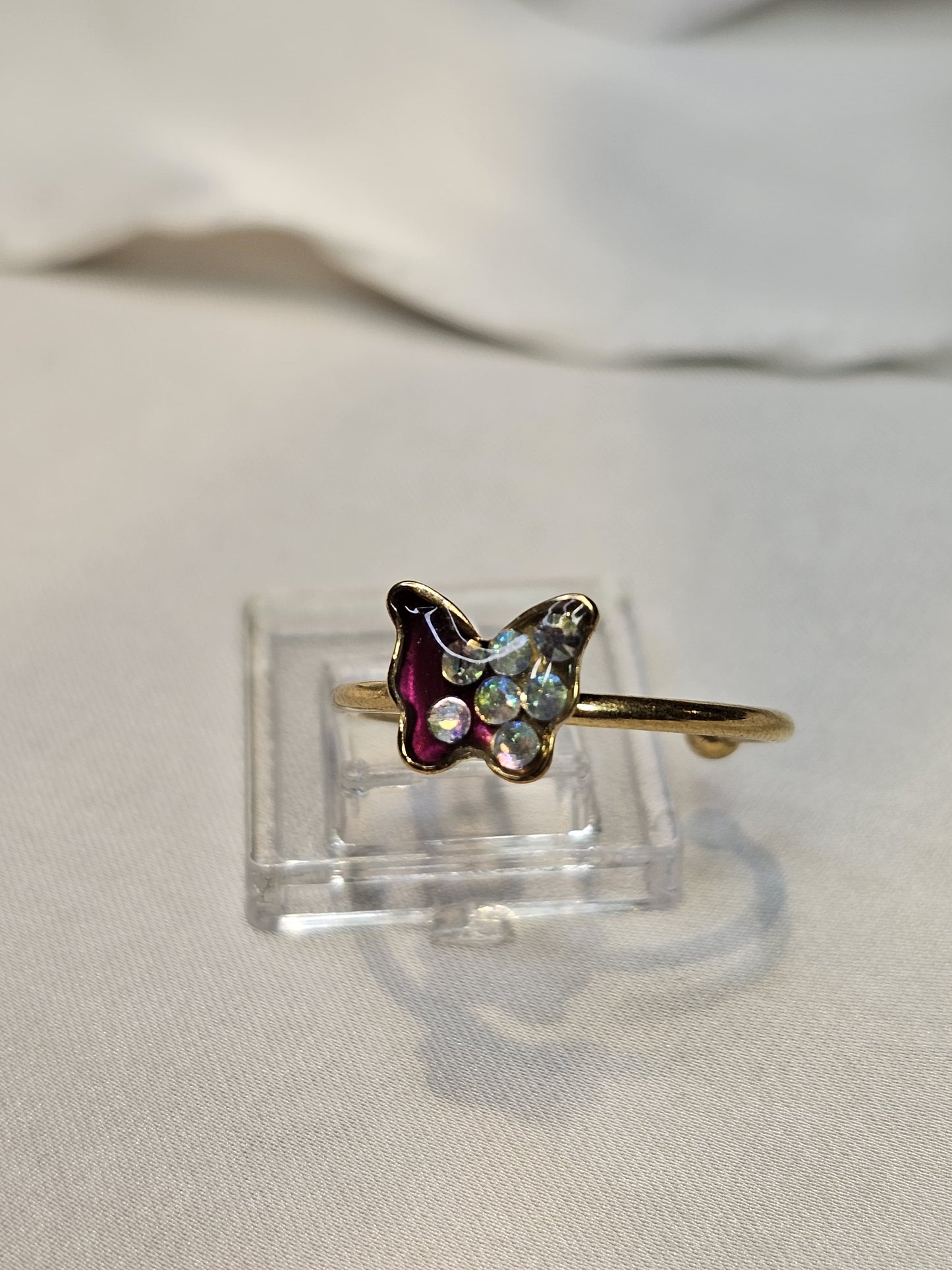 Butterfly Resin Ring – Handmade Statement Rings– One Size (Adjustable)