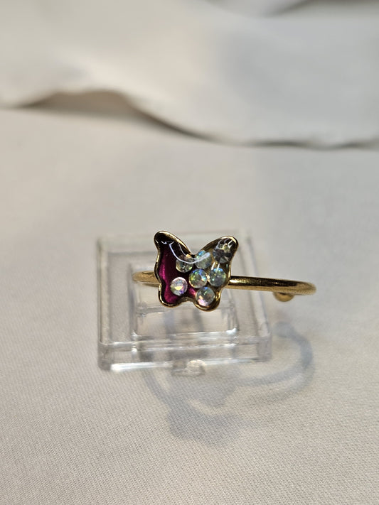 Butterfly Resin Ring – Handmade Statement Rings– One Size (Adjustable)