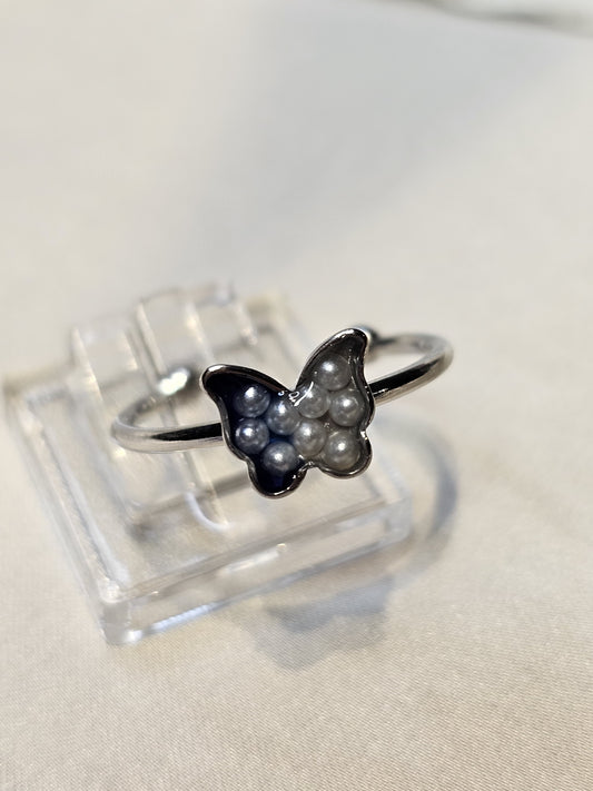 Midnight Butterfly Resin Ring – One Size (Adjustable)