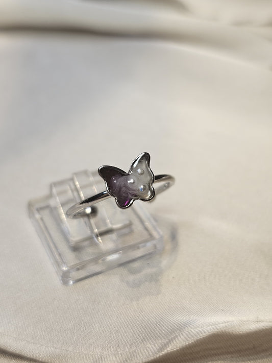 Moon Whisper Butterfly Ring – One Size Adjustable