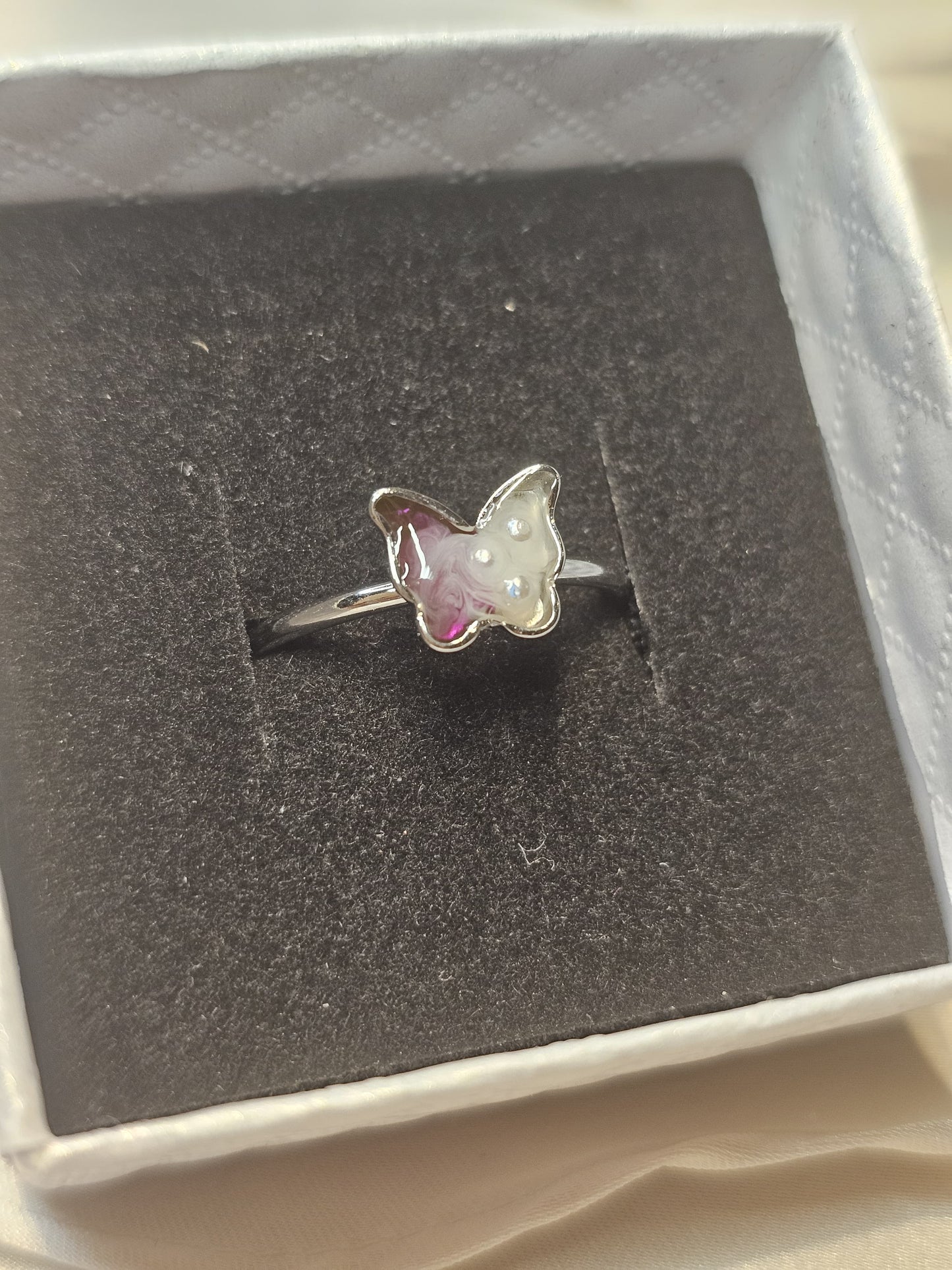 Moon Whisper Butterfly Ring – One Size Adjustable