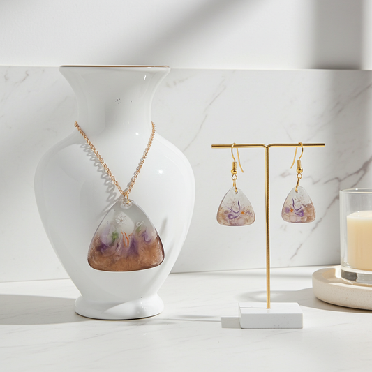 Earth Bloom Set – Earrings & Necklace | Gentle Collection
