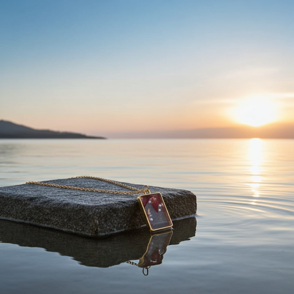 Handmade – Scarlet Pearl Resin Necklace